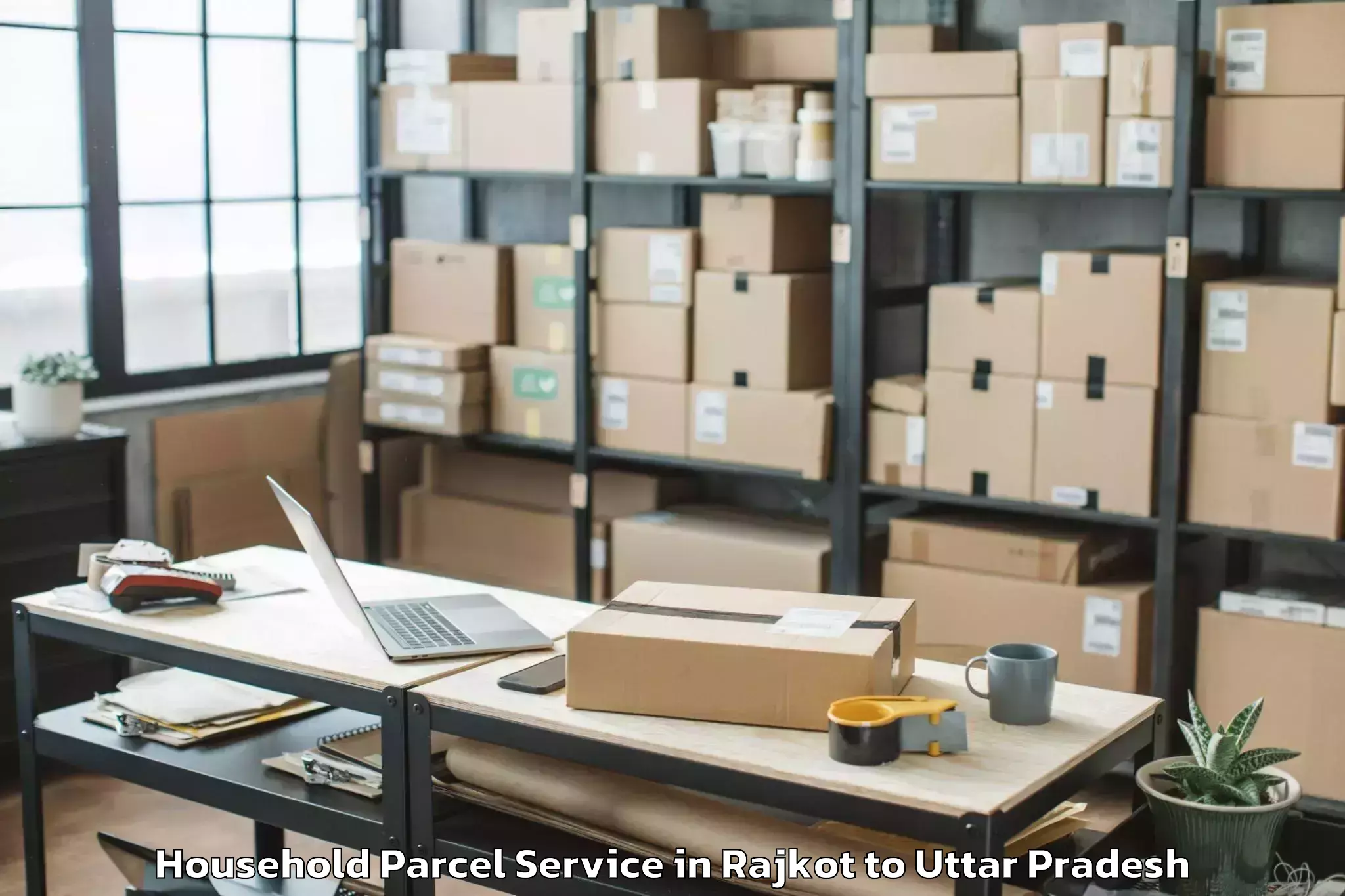 Professional Rajkot to Dharmapur Household Parcel